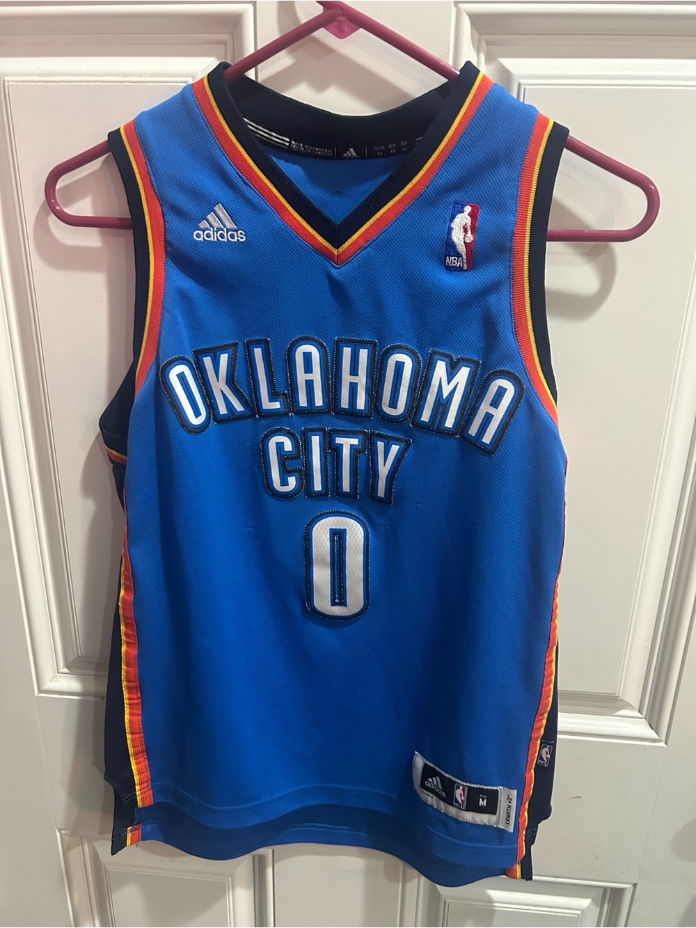 Adidas Oklahoma City Thunder Youth Russell Westbrook NBA Replica Jersey (Size M)